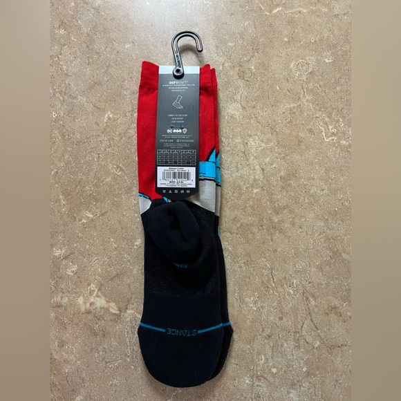 ✔️NWT Stance casual crew socks, men's S, red, DC - Batman, nylon blend - Picture 3 of 5